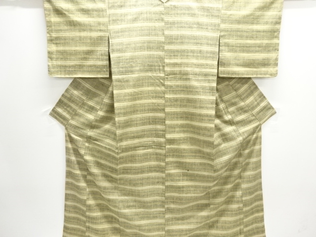 未使用品　郡上紬　横段織り出し着物